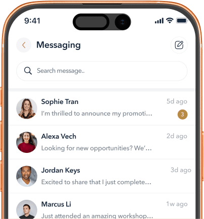 Messaging inbox in the MyAliant+ app